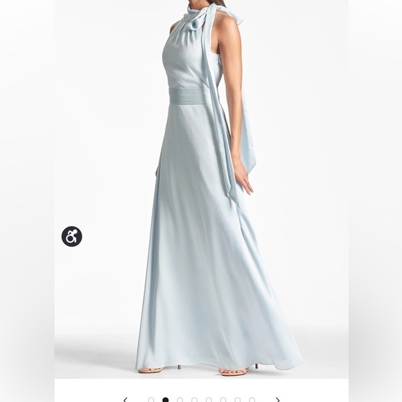 SACHI + BABI KAYLA HALTER GOWN ICE BLUE SIZE 4 - Picture 1 of 7